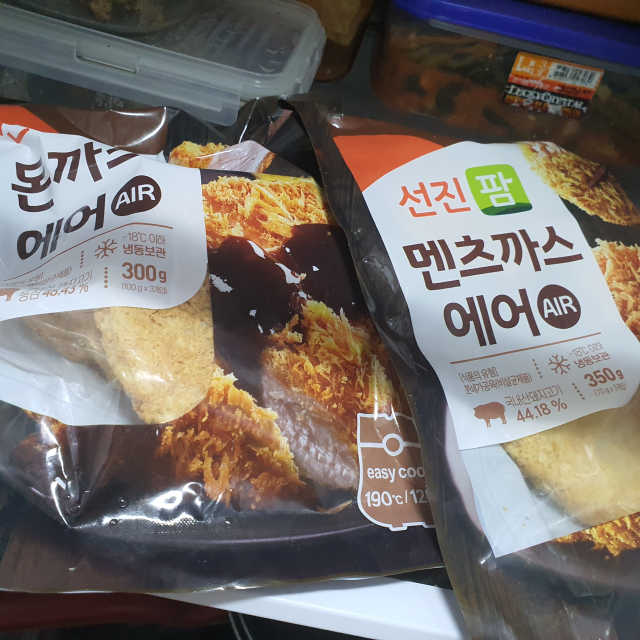 선진팜 돈까스 에어와 멘츠까스 에어 2종 리뷰 사진