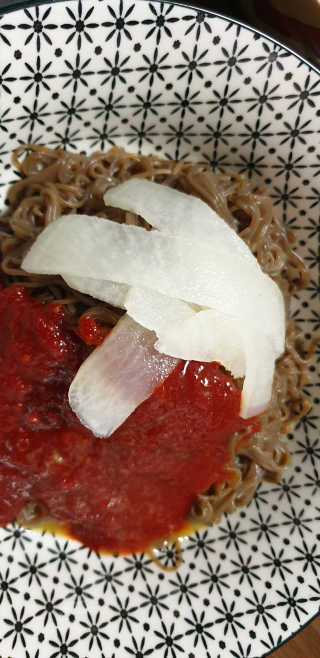 [해주냉면] 신천맛집 매운 비빔냉면 2인분 + 무절임 — 4점을 준 리뷰어가 2020년 5월 올린 사용 사진