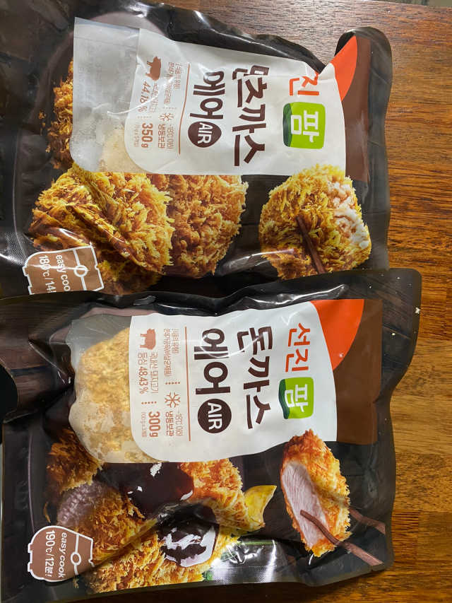 선진팜 돈까스 에어와 멘츠까스 에어 2종 리뷰 사진