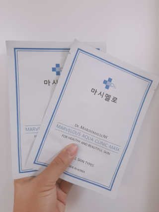 닥터마시멜로 닥터마스멜로 마블러스 아쿠아 클리닉 마스크 — 5점을 준 리뷰어가 2020년 8월 올린 사용 사진