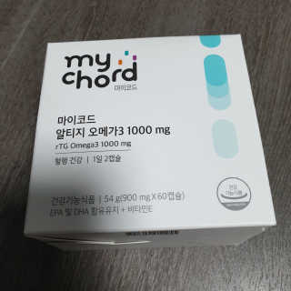 JW중외제약 마이코드 알티지 오메가3 1000 mg — 4점을 준 리뷰어가 2020년 9월 올린 사용 사진