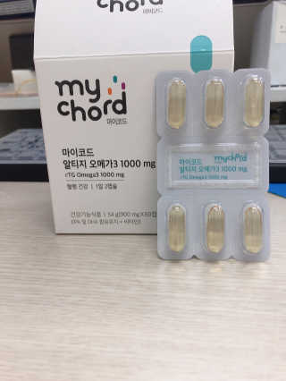 JW중외제약 마이코드 알티지 오메가3 1000 mg — 4.5점을 준 리뷰어가 2020년 7월 올린 사용 사진