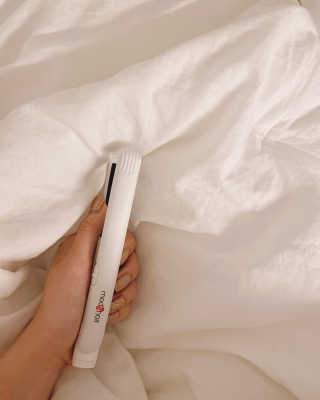 모즈헤어 휴대용 미니 고데기 — 4.5점을 준 리뷰어가 2020년 9월 올린 사용 사진