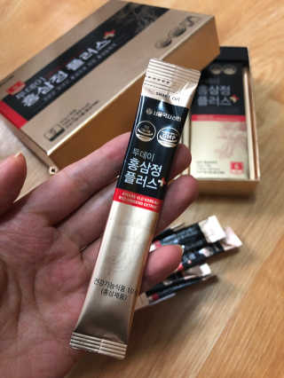 서울약사신협_투데이홍삼정플러스스틱_10g x 30포 — 5점을 준 리뷰어가 2020년 11월 올린 사용 사진