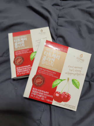 자연에온 가득담은 몽모랑시 타트체리 콜라겐 젤리스틱 — 4점을 준 리뷰어가 2020년 12월 올린 사용 사진