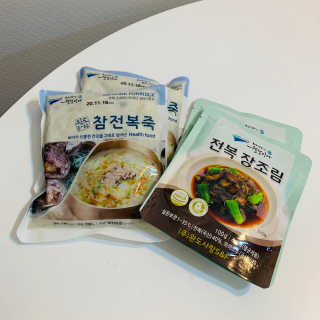 바다는다웰빙이다 완도사랑 전복죽 250g - 2팩 + 전복장조림 2팩 — 4점을 준 리뷰어가 2020년 10월 올린 사용 사진