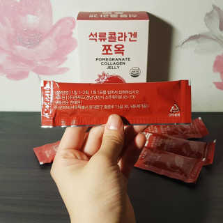 조은약초 석류콜라겐 석류즙 석류쪼옥 젤리 스틱 15포 x 20g — 5점을 준 리뷰어가 2020년 7월 올린 사용 사진