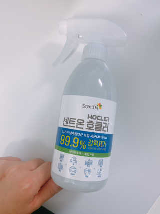 레나스 센트온  호클러 차아염소산수 살균소독제 — 5점을 준 리뷰어가 2020년 6월 올린 사용 사진