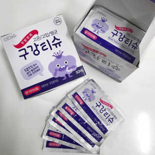 100도 이상에서 삶아 멸균 안심 아이수 구강 티슈 — 5점을 준 리뷰어가 2020년 10월 올린 사용 사진