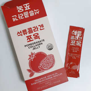 조은약초 석류콜라겐 석류즙 석류쪼옥 젤리 스틱 15포 x 20g — 5점을 준 리뷰어가 2020년 7월 올린 사용 사진