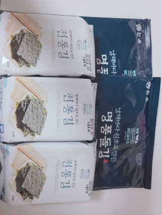 한촌몰 바다공작소 전통김_명품돌김세트 — 4점을 준 리뷰어가 2020년 10월 올린 사용 사진