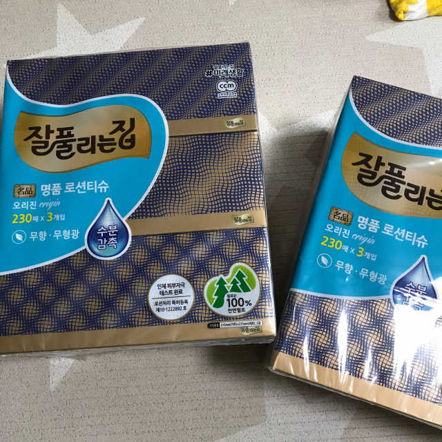 잘풀리는집 부드러운 모이스처 보습 미용 티슈 230매 리뷰 사진
