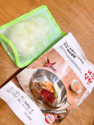 [해주냉면] 신천맛집 매운 비빔냉면 2인분 + 무절임 — 5점을 준 리뷰어가 2020년 5월 올린 사용 사진