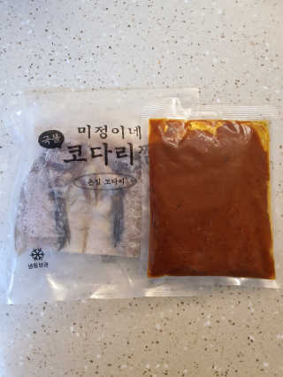 미정이네 코다리찜 [미정이네] 코다리찜 간편식 요리키트 — 5점을 준 리뷰어가 2020년 4월 올린 사용 사진