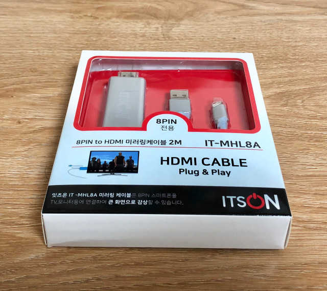잇츠온 IT-MHL8 아이폰 8핀 스마트폰  미러링 케이블 리뷰 사진
