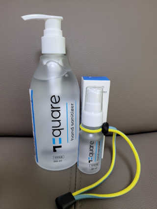 온가족 위생습관, 72스퀘어 손소독제 300ml+30mlx2 구성 — 5점을 준 리뷰어가 2020년 10월 올린 사용 사진