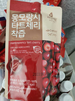 자연에온 몽모랑시 타트체리 착즙 100mL 10개입 2BOX — 5점을 준 리뷰어가 2020년 10월 올린 사용 사진