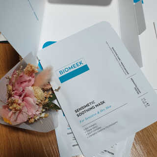 바이오믹 BIOMEEK SENSIMETIC SOOTHING MASK.S — 5점을 준 리뷰어가 2020년 6월 올린 사용 사진