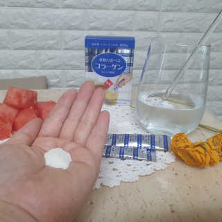 하나마이 100 프로 저분자 피쉬콜라겐 — 5점을 준 리뷰어가 2020년 6월 올린 사용 사진