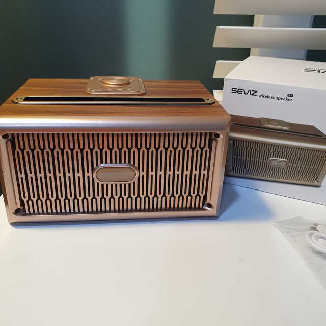 세비즈 블루투스 원목 거치대형 스피커 BS-GOLD20W 리뷰 사진