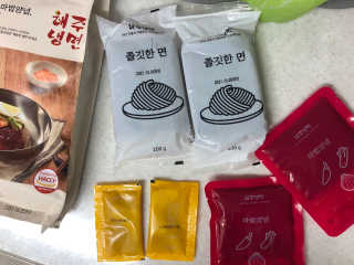 [해주냉면] 신천맛집 매운 비빔냉면 2인분 + 무절임 — 리뷰어가 2020년 5월 올린 사용 사진