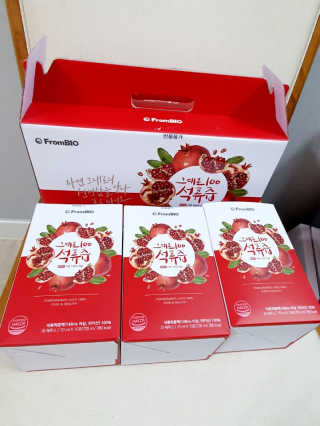 프롬바이오 오직 석류만 [그대로100 석류즙] 하루 1포로 건강하게 — 5점을 준 리뷰어가 2020년 6월 올린 사용 사진