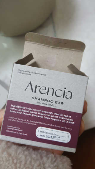 Arencia 아렌시아 와일드피그 샴푸바 — 5점을 준 리뷰어가 2020년 12월 올린 사용 사진