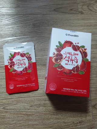 프롬바이오 오직 석류만 [그대로100 석류즙] 하루 1포로 건강하게 — 5점을 준 리뷰어가 2020년 6월 올린 사용 사진