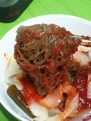 [해주냉면] 신천맛집 매운 비빔냉면 2인분 + 무절임 — 5점을 준 리뷰어가 2020년 5월 올린 사용 사진