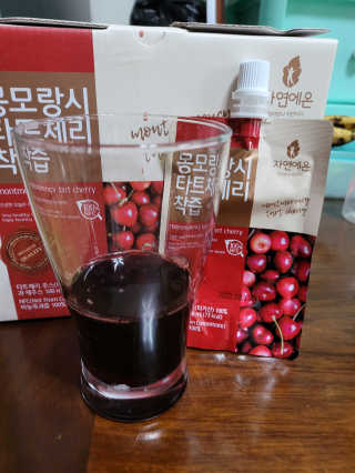 자연에온 몽모랑시 타트체리 착즙 100mL 10개입 2BOX — 5점을 준 리뷰어가 2020년 11월 올린 사용 사진