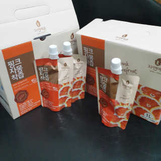자연에온 핑크 자몽 착즙 100mL 10개입 2BOX — 4점을 준 리뷰어가 2020년 11월 올린 사용 사진