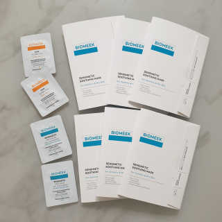 바이오믹 BIOMEEK SENSIMETIC SOOTHING MASK.S — 5점을 준 리뷰어가 2020년 7월 올린 사용 사진