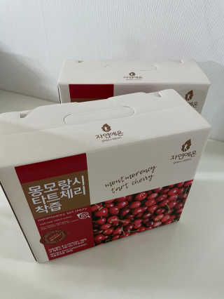 자연에온 몽모랑시 타트체리 착즙 100mL 10개입 2BOX — 4점을 준 리뷰어가 2020년 12월 올린 사용 사진