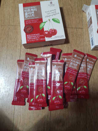 자연에온 가득담은 몽모랑시 타트체리 콜라겐 젤리스틱 — 5점을 준 리뷰어가 2020년 12월 올린 사용 사진