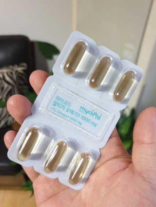 JW중외제약 마이코드 알티지 오메가3 1000 mg — 5점을 준 리뷰어가 2020년 9월 올린 사용 사진