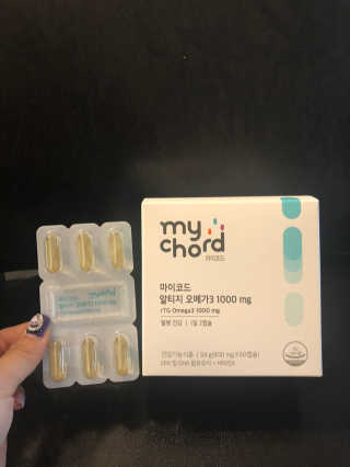 JW중외제약 마이코드 알티지 오메가3 1000 mg — 5점을 준 리뷰어가 2020년 7월 올린 사용 사진