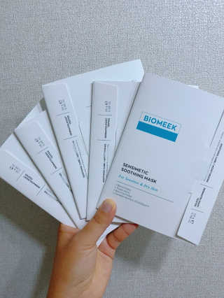 바이오믹 BIOMEEK SENSIMETIC SOOTHING MASK.S — 5점을 준 리뷰어가 2020년 7월 올린 사용 사진