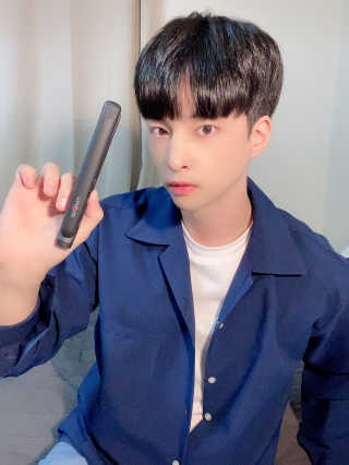 모즈헤어 휴대용 미니 고데기 — 5점을 준 리뷰어가 2020년 10월 올린 사용 사진
