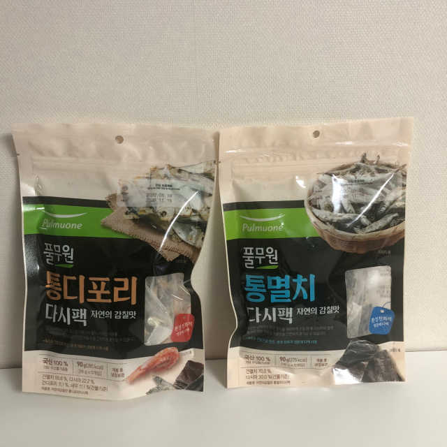 [풀무원] 자연의 감칠맛 통디포리, 통멸치 다시팩 세트 리뷰 사진