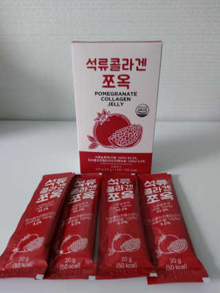 조은약초 석류콜라겐 석류즙 석류쪼옥 젤리 스틱 15포 x 20g — 5점을 준 리뷰어가 2020년 8월 올린 사용 사진