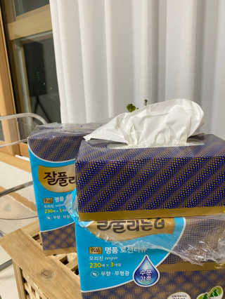 잘풀리는집 부드러운 모이스처 보습 미용 티슈 230매 — 4점을 준 리뷰어가 2020년 9월 올린 사용 사진