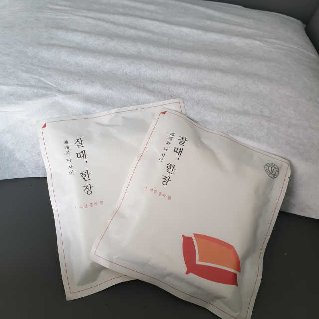 찝찝한 베개 NO-잘때한장 위생 베개시트 과일홍차향 3매 리뷰 사진