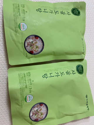 한촌몰 설렁탕집 가마솥 도가니탕 350g x 2팩 — 5점을 준 리뷰어가 2020년 8월 올린 사용 사진