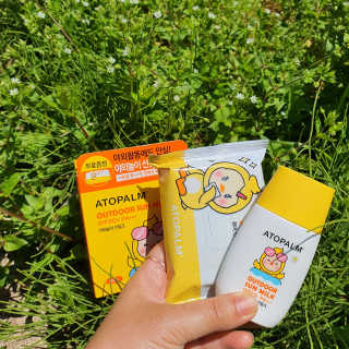 아토팜 야외놀이 선밀크 SPF50+ PA+++ — 5점을 준 리뷰어가 2020년 5월 올린 사용 사진