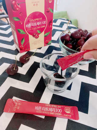 건강한약속 바른 바른 타트체리100 — 5점을 준 리뷰어가 2020년 7월 올린 사용 사진