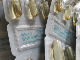 JW중외제약 마이코드 알티지 오메가3 1000 mg — 4점을 준 리뷰어가 2020년 9월 올린 사용 사진