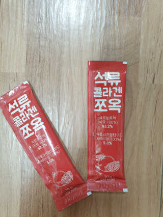 조은약초 석류콜라겐 석류즙 석류쪼옥 젤리 스틱 15포 x 20g — 5점을 준 리뷰어가 2020년 8월 올린 사용 사진