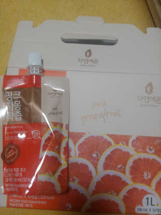 자연에온 핑크 자몽 착즙 100mL 10개입 2BOX — 5점을 준 리뷰어가 2020년 11월 올린 사용 사진