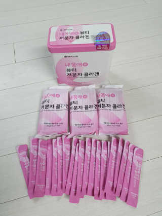 서울약사신협_내몸애뷰티저분자콜라겐_2.5g 50포 — 5점을 준 리뷰어가 2020년 4월 올린 사용 사진