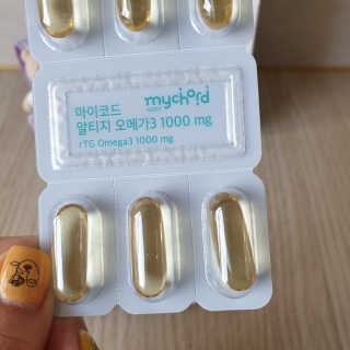 JW중외제약 마이코드 알티지 오메가3 1000 mg — 5점을 준 리뷰어가 2020년 10월 올린 사용 사진